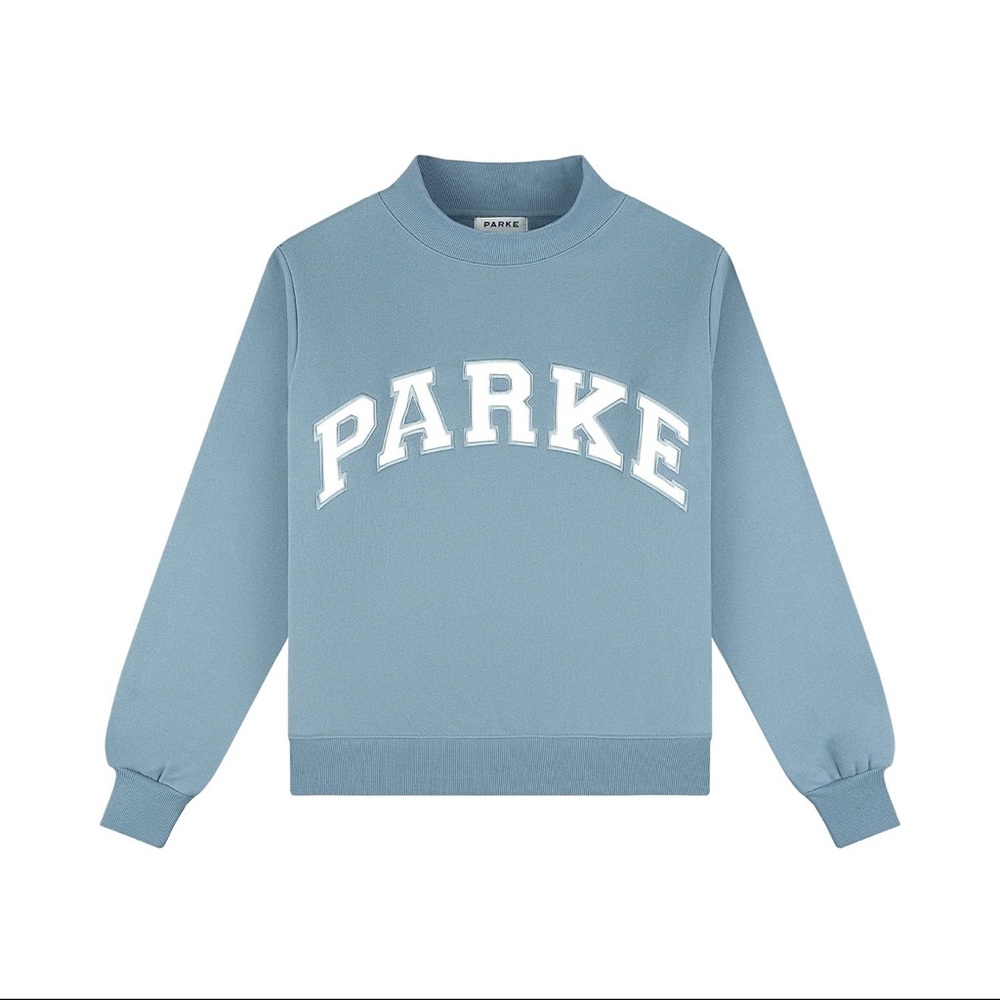 PARKE Varsity Mockneck Glacier White NWT - Picture 2 of 4